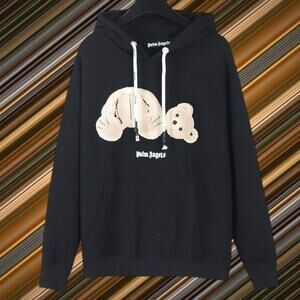 Palm Angels Men's Black Hooded Sweatshirt